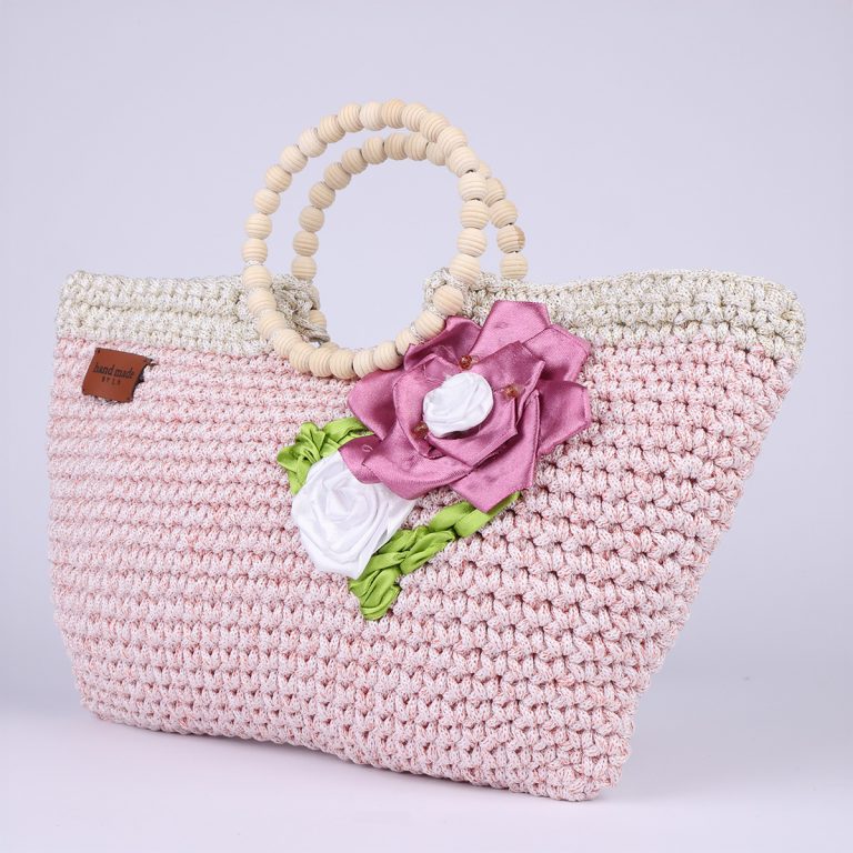 Sac En Crochet Anse En Perle